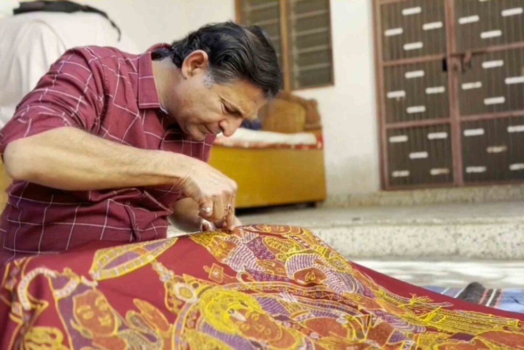 Rogan art portrait of Hindu deity Shree Ram by Ashish Kansara